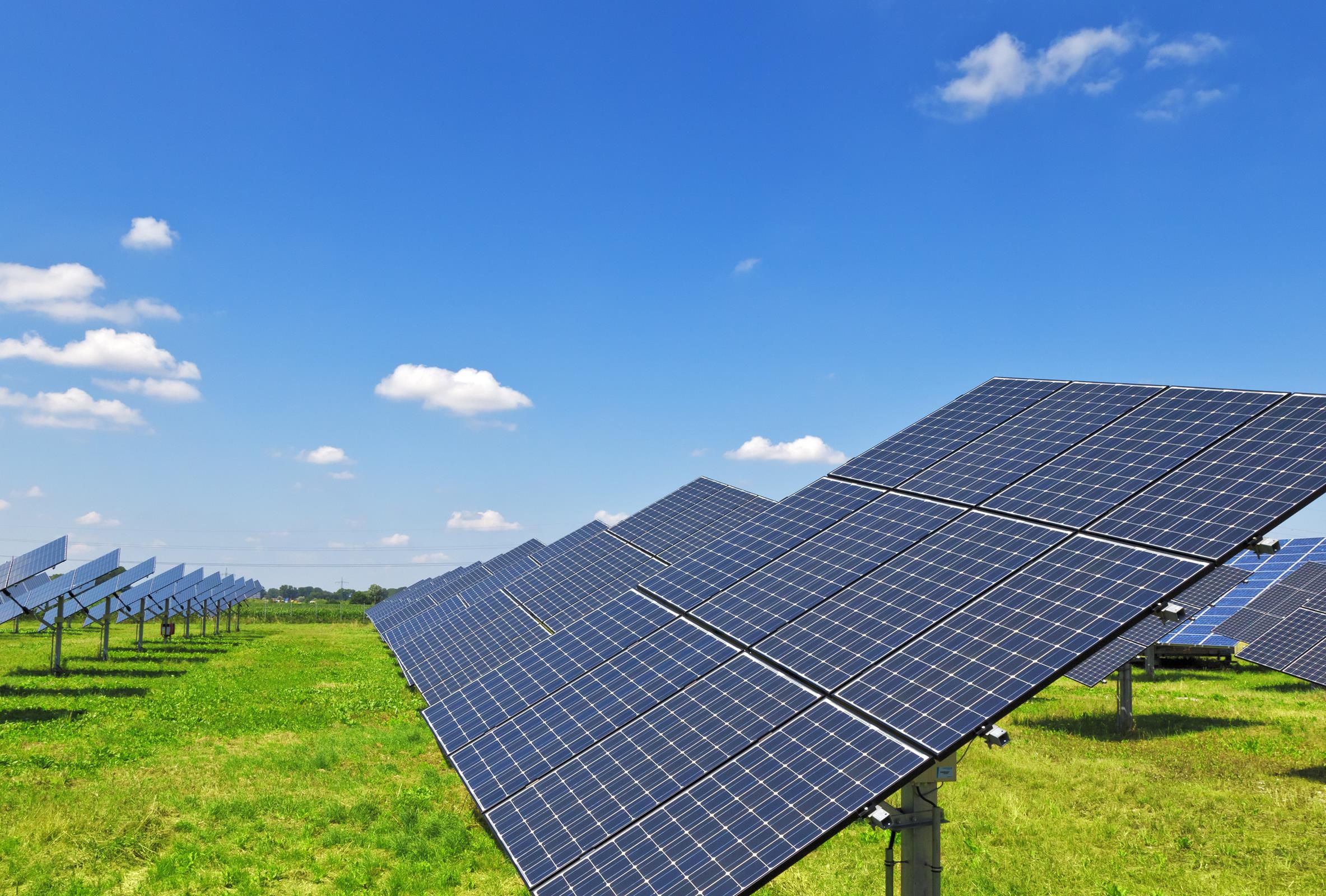 An image of a big solar plant